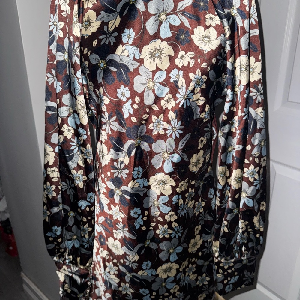 Future Collective with Reese Blutstein Floral Patterned Fabric in Brown and Blue